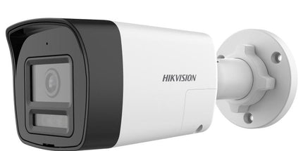 Kamera Hikvision DS-2CE16K0T-LTS 3K Two-Way Audio Mini Bullet me rezolucion 3K 2960×1665, Smart Hybrid Light, IR Night Vision deri në 30 metra, White Light deri në 20 metra, mikrofon dhe altoparlant të integruar, Two-Way Audio, IP67, kamerë sigurie profesionale për shtëpi, biznese dhe ambiente të jashtme në Shqipëri | AlbaStore