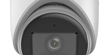 Kamera Hikvision DS-2CE70KF0T-LMFS 3K Smart Hybrid Light Turret me rezolucion 3K 2960×1665, Color 24/7, aperturë F1.0, IR Night Vision deri në 20 metra, White Light deri në 20 metra, mikrofon të integruar, IP67, kamerë sigurie profesionale për shtëpi, biznese, magazina dhe ambiente të jashtme në Shqipëri | AlbaStore 