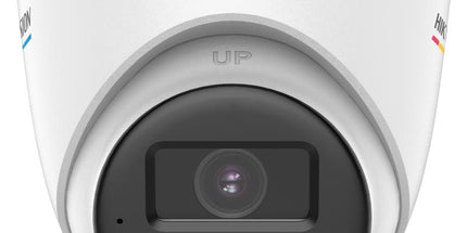 Kamera Hikvision DS-2CE72UF3T-LS 4K Smart Hybrid Light Turret me rezolucion Ultra HD 4K, IR Night Vision deri në 40 metra, White Light deri në 40 metra, mikrofon të integruar, True WDR 130dB, IP67, kamerë sigurie profesionale për shtëpi, biznese, magazina dhe ambiente të jashtme në Shqipëri | AlbaStore 