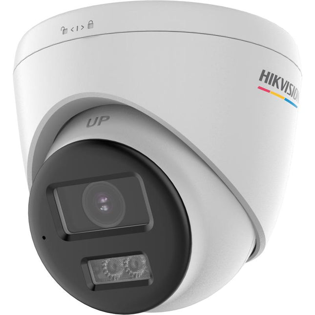 Kamera Hikvision DS-2CE72UF3T-LS 4K Smart Hybrid Light Turret me rezolucion Ultra HD 4K, IR Night Vision deri në 40 metra, White Light deri në 40 metra, mikrofon të integruar, True WDR 130dB, IP67, kamerë sigurie profesionale për shtëpi, biznese, magazina dhe ambiente të jashtme në Shqipëri | AlbaStore 