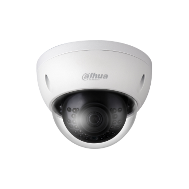 Kamera IP Dahua DH-IPC-HDBW1230E Dome 2MP Full HD 1080P me Smart IR 30m, lentë 2.8mm, H.265+, IVS Tripwire Intrusion, PoE, IP67 dhe IK10 në Shqipëri 