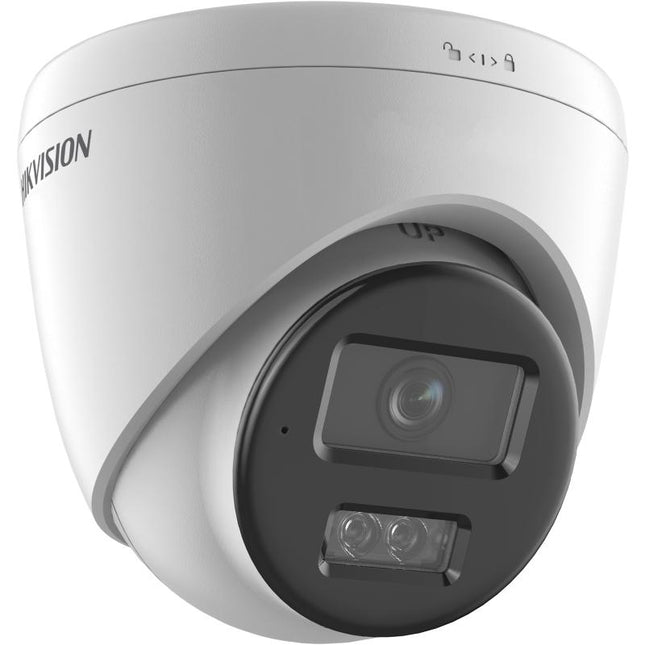 Kamera IP Hikvision DS-2CD1363G2-LIU Turret 6MP me Smart Hybrid Light, Human Vehicle Detection, IR dhe White Light 30m, mikrofon të integruar, WDR 120dB, H.265+, PoE dhe IP67 për kamera sigurie në Shqipëri 