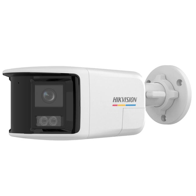 Kamera IP Hikvision DS-2CD1T67G2HP-LIUF 6MP ColorVu panoramike 180° me Smart Hybrid Light, Person Vehicle Detection, Two-Way Audio, alarm aktiv me dritë dhe zë, Micro SD 512GB, PoE dhe IP67 në Shqipëri