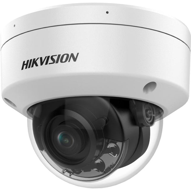 Kamera IP Hikvision DS-2CD2187G2H-LISU Dome 8MP 4K ColorVu me Smart Hybrid Light IR dhe White Light 30m, Human Vehicle Detection, F1.0, WDR 130dB, Face Capture, Micro SD 512GB, PoE, IP67 dhe IK10 për kamera sigurie në Shqipëri
