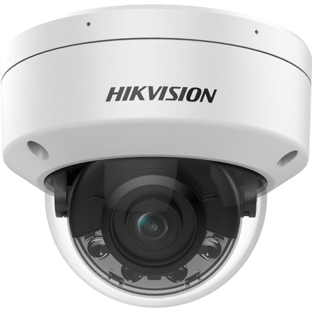 Kamera IP Hikvision DS-2CD2187G2H-LISU Dome 8MP 4K ColorVu me Smart Hybrid Light IR dhe White Light 30m, Human Vehicle Detection, F1.0, WDR 130dB, Face Capture, Micro SD 512GB, PoE, IP67 dhe IK10 për kamera sigurie në Shqipëri