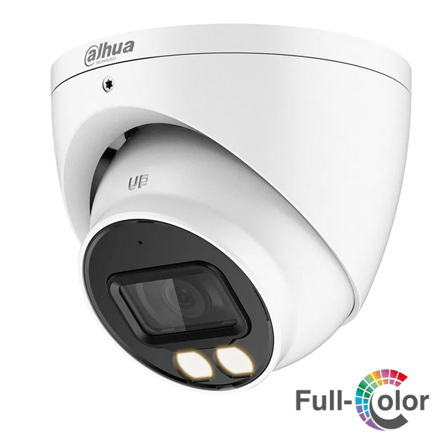Kamera sigurie Dahua DH-HAC-HDW1239T 2MP Full Color Starlight 1080P me LED 40m, IP67 dhe lente 2.8mm ose 3.6mm për sistem CCTV në Shqipëri