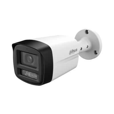 Kamera sigurie Dahua DH-HAC-HFW1801TLM-IL-A 4K HDCVI Bullet me Smart Dual Light 40m, Smart Light+, Smart Area Lighting, mikrofon të integruar dhe IP67 në Shqipëri 