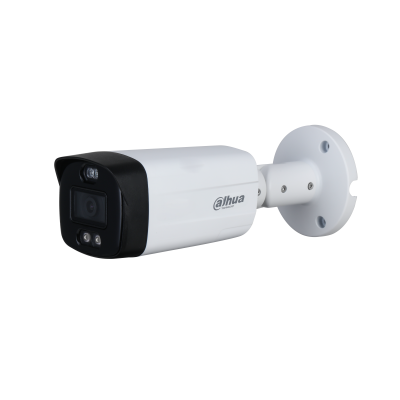 Kamera sigurie Dahua DH-HAC-ME1800THP-PV 4K HDCVI Bullet me Active Deterrence, sirenë 110dB, drita kuqe blu, Smart IR 80m, lente 3.6mm dhe IP67 në Shqipëri 