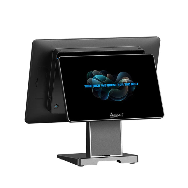 Kasë POS OCOM POS-1566 me ekran me prekje 15.6 inç Full HD, procesor Intel Core i5, Windows 10/11, trup alumini super i hollë, WiFi, LAN, HDMI dhe USB, ideale për markete, supermarkete, restorante, farmaci, hotele dhe biznese në Shqipëri.