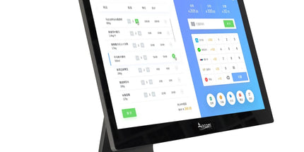 Kasë POS me ekran me prekje 15.6 inç OCOM POS-1562, sistem Windows 10/11 ose Android 11, trup alumini premium, procesor Intel Celeron J6412, ideale për markete, supermarkete, restorante, farmaci, bare dhe biznese në Shqipëri.