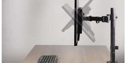 Mbajtëse Tavoline Monitori 13-30 Inch 8kg Z011 me VESA 75x75/100x100mm, rrotullim 360°, kënd 45° dhe montim C-Clamp.     Monitor Desk Mount Stand Single…