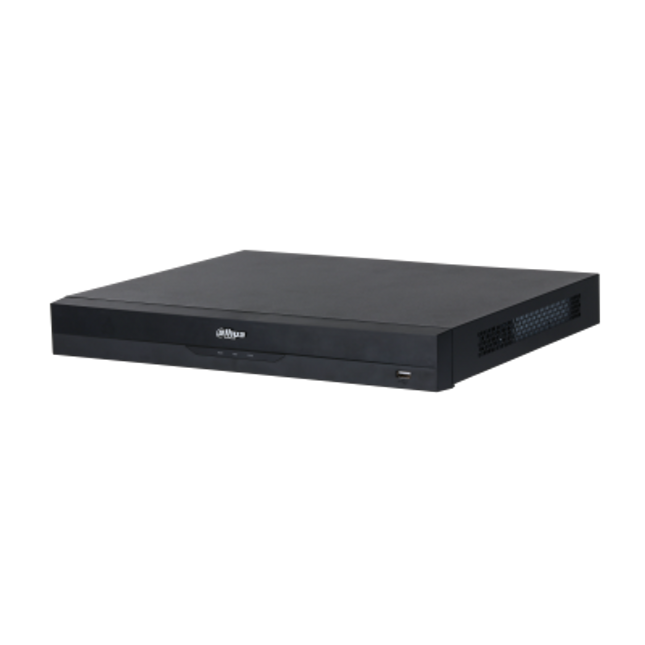 NVR 16 Kanale Dahua DHI-NVR5216-8P-EI WizSense, 8 porta PoE, kamera IP deri 32MP, 2 HDD dhe HDMI 8K.