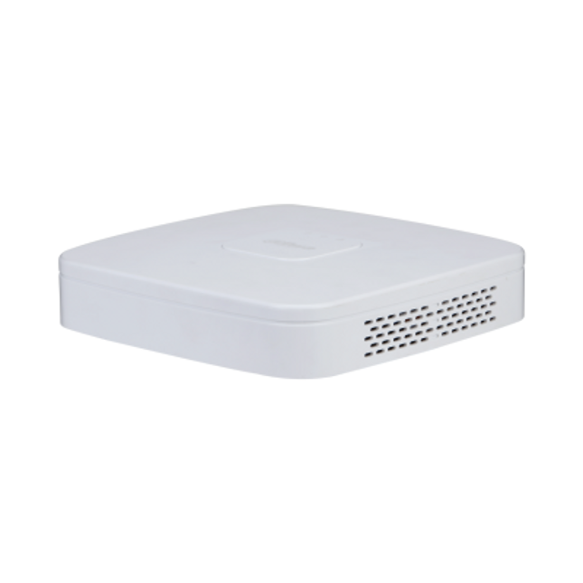 NVR 4 Kanale Dahua DHI-NVR4104-EI WizSense, kamera IP deri 16MP, AI SMD Plus, HDMI 4K dhe HDD deri 16TB.