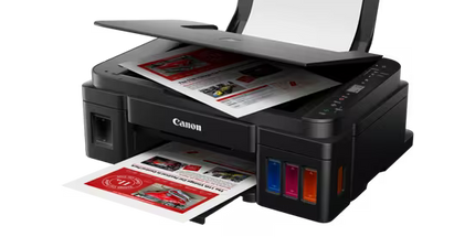 Printer multifunksional Canon PIXMA G3410 me WiFi, sistem MegaTank me bojë të rimbushshme, printim, skanim dhe fotokopje, rezolucion deri në 4800×1200 dpi, ideal për shtëpi, zyra, shkolla dhe biznese në Shqipëri.