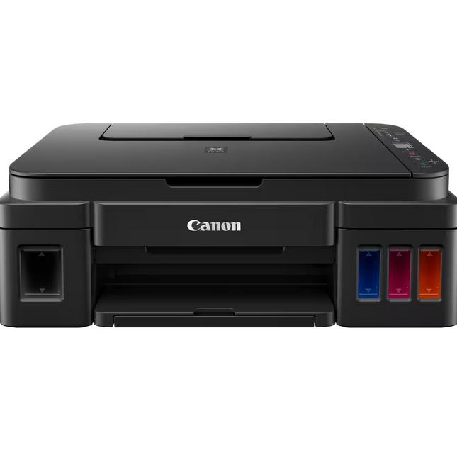Printer multifunksional Canon PIXMA G3410 me WiFi, sistem MegaTank me bojë të rimbushshme, printim, skanim dhe fotokopje, rezolucion deri në 4800×1200 dpi, ideal për shtëpi, zyra, shkolla dhe biznese në Shqipëri.