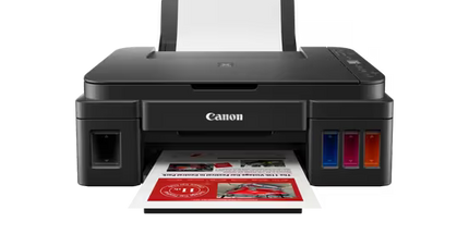 Printer multifunksional Canon PIXMA G3410 me WiFi, sistem MegaTank me bojë të rimbushshme, printim, skanim dhe fotokopje, rezolucion deri në 4800×1200 dpi, ideal për shtëpi, zyra, shkolla dhe biznese në Shqipëri.
