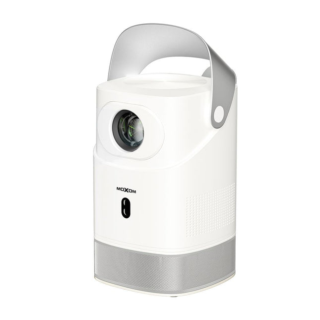 Projektor portativ HD Moxom MX-PJ09, mini projektor për filma dhe prezantime me HDMI dhe ekran deri 120 inch në Shqipëri.