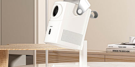 Projektor portativ HD Moxom MX-PJ09, mini projektor për filma dhe prezantime me HDMI dhe ekran deri 120 inch në Shqipëri.