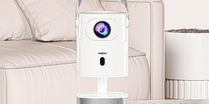 Projektor portativ HD Moxom MX-PJ09, mini projektor për filma dhe prezantime me HDMI dhe ekran deri 120 inch në Shqipëri.