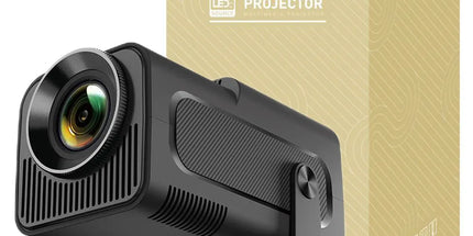 Projektor smart HY320 me Android 11 dhe WiFi, mbështetje 4K, ideal për home cinema dhe streaming në Shqipëri.