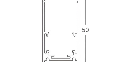 Shinë magnetike 1m 48V Braytron BY41-00211 prej alumini të zi për sistem ndriçimi magnetik Track Lighting, 1000×26.9×49.7 mm, Class III, IP20 – Braytron Shqipëri