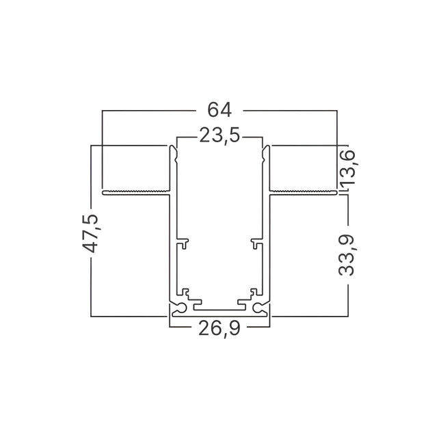 Shinë magnetike 3m 48V Braytron BY41-00131 prej alumini të zi për sistem ndriçimi magnetik Track Lighting, 3000×60×47.3 mm, Class III, IP20 – Braytron Shqipëri