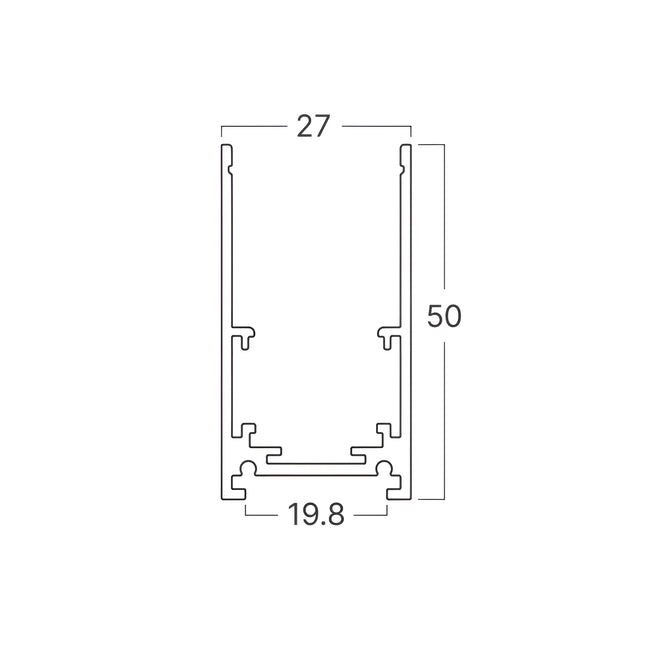 Shinë magnetike 3m 48V Braytron BY41-00231 prej alumini të zi për sistem ndriçimi magnetik Track Lighting, Class III, IP20 – shina magnetike Braytron Shqipëri