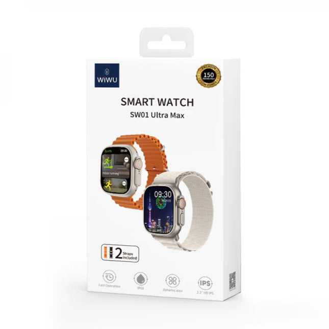 Smartwatch WiWU SW01 Ultra Max me ekran HD round, rezistencë IP68, bateri 420mAh dhe funksione të avancuara shëndeti – ora inteligjente premium në Shqipëri.