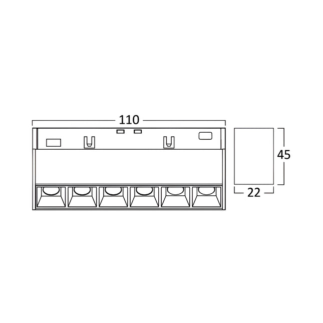 Spot LED linear për shinë magnetike Braytron BD60-01181, 6W 48V 3IN1, 440 lumen, CRI ≥90, kënd ndriçimi 24°, i zi – ndriçim magnetik Braytron Shqipëri