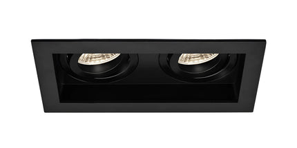 Spot dopio i integruar GU10 Braytron BH03-05031 për tavan dhe gips, i zi, për 2 llamba GU10, 185×100 mm, vrimë montimi 170×85 mm, IP20 – Braytron Shqipëri