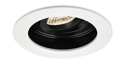 Spot i integruar GU10 Braytron BH03-05010 për tavan dhe gips, dizajn i rrumbullakët bardhë me të zezë, diametër 100 mm, vrimë montimi 90 mm, IP20 – Braytron Shqipëri