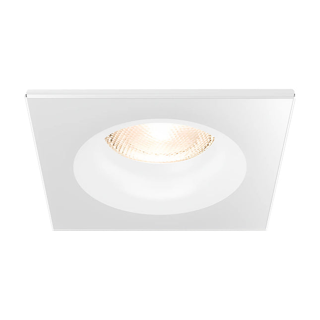 Spot katror i integruar GU10 Braytron BH03-02110 për tavan dhe gips, i bardhë, IP54, trup alumini, 84×84 mm, vrimë montimi 65 mm – spot GU10 Braytron Shqipëri