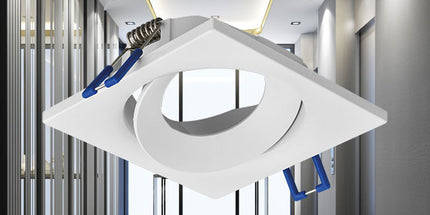Spot katror i integruar GU10 Braytron BH03-04130 për tavan dhe gips, i bardhë, trup alumini, 90×90 mm, vrimë montimi 80 mm, IP20 – spot GU10 Braytron Shqipëri