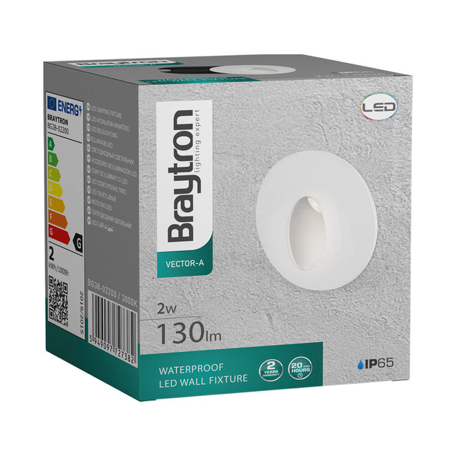 Spotlight Braytron BG38-02200 GU10 i bardhë alumini IP20, spot tavanor për ndriçim të brendshëm profesional, ideale për projekte ndriçimi në Shqipëri.