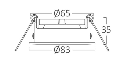 Spotlight Braytron BH03-04051 GU10 i zi, spot tavanor alumini IP20, ndriçim modern i brendshëm për ambiente rezidenciale dhe komerciale në Shqipëri – ndriçim profesional Braytron.