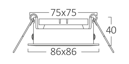 Spotlight Braytron BH03-04101 GU10 recessed ngjyrë e zezë, trup alumini, IP20 – ndriçim i brendshëm për shtëpi dhe biznese në Shqipëri.