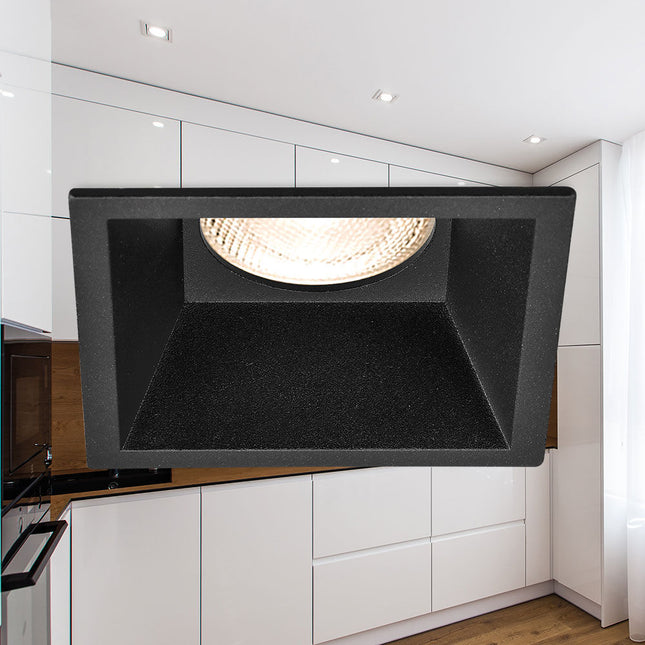 Spotlight Braytron BH03-04101 GU10 recessed ngjyrë e zezë, trup alumini, IP20 – ndriçim i brendshëm për shtëpi dhe biznese në Shqipëri.