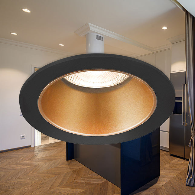 Spotlight Braytron BH03-05116 GU10 Black–Gold alumini IP20, spot tavanor modern për ndriçim të brendshëm në Shqipëri.