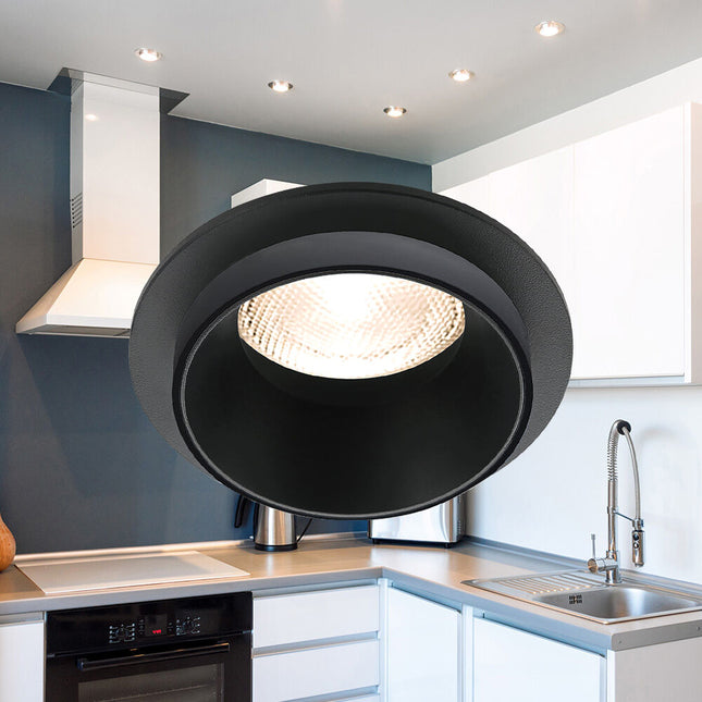Spotlight Braytron BH03-06041 GU10 i zi, trup alumini IP20 recessed, ndriçim modern i brendshëm për shtëpi dhe biznese në Shqipëri.