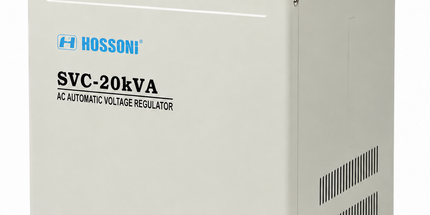 Stabilizator Tensioni Automatik Hossoni 20 kVA 3 Fazor Servo AVR me efikasitet të lartë, teknologji servo, mbrojtje nga luhatjet e tensionit, ideal për biznese, makineri industriale, serverë, pajisje elektrike dhe ambiente profesionale në Shqipëri. 