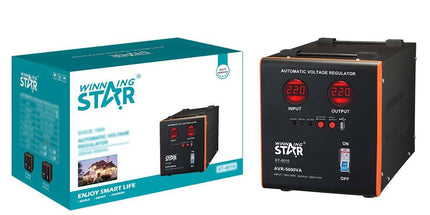 Stabilizator tensioni WINNING STAR 5000VA ST-00010 AVR me ekran digital për mbrojtje pajisjesh elektrike dhe stabilizim energjie në Shqipëri