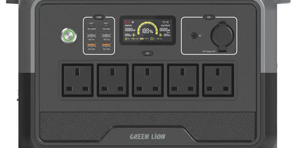 Stacion Energjie Portativ 1152Wh 1200W Green Lion PGX1200 me bateri LiFePO4, karikim solar 400W, AC 1000W, USB-C PD 100W dhe karikim Wireless.     Green Lion PGX800 Power Station…