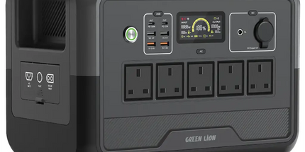 Stacion Energjie Portativ 1152Wh 1200W Green Lion PGX1200 me bateri LiFePO4, karikim solar 400W, AC 1000W, USB-C PD 100W dhe karikim Wireless.     Green Lion PGX800 Power Station…