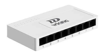 Switch Gigabit WK-S308 me 8 porta RJ45 10/100/1000Mbps, Ethernet LAN switch 16Gbps fanless për internet, kamera IP, DVR dhe NVR – Shqipëri