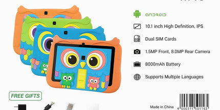 Tablet për fëmijë Modio M43 10.1 inch HD IPS Android me 8GB RAM 512GB dhe bateri 8000mAh