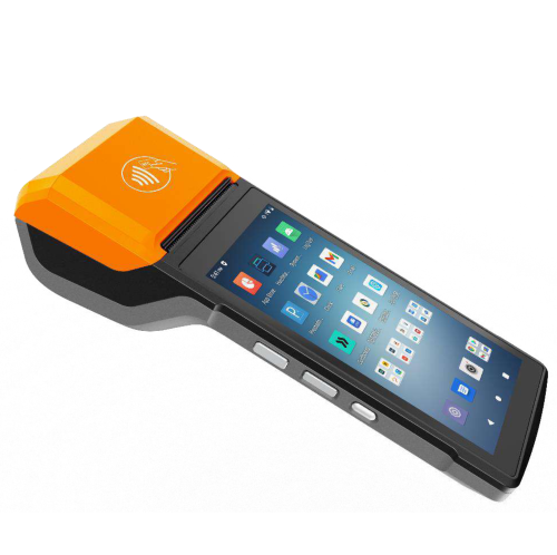 Terminal POS portativ Rongta AP12S me Android 14, printer termik 58mm të integruar, ekran 5.5 inç HD, 4G, WiFi, NFC, Bluetooth 5.3, lexues barkodesh 1D/2D, kamera 5MP dhe GPS, ideal për markete, restorante, farmaci, korrierë dhe biznese në Shqipëri. 