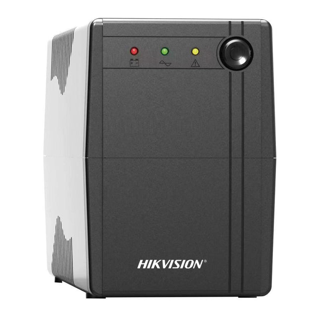 UPS Hikvision DS-UPS1000 1000VA 600W me stabilizues tensioni AVR, bateri 12V 9Ah, mbrojtje nga luhatjet e rrymës, ideal për kompjuterë, DVR, NVR, kamera sigurie, modemë, routerë dhe pajisje elektronike në Shqipëri.