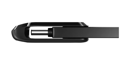 USB Flash Drive 64GB 300MB/s USB-C & USB-A SanDisk Ultra Dual Drive Go SDDDC3-064G-G46, USB 3.2 Gen 1, dizajn rrotullues dhe backup me aplikacion.     64GB Black SanDisk Ultra Dual D…