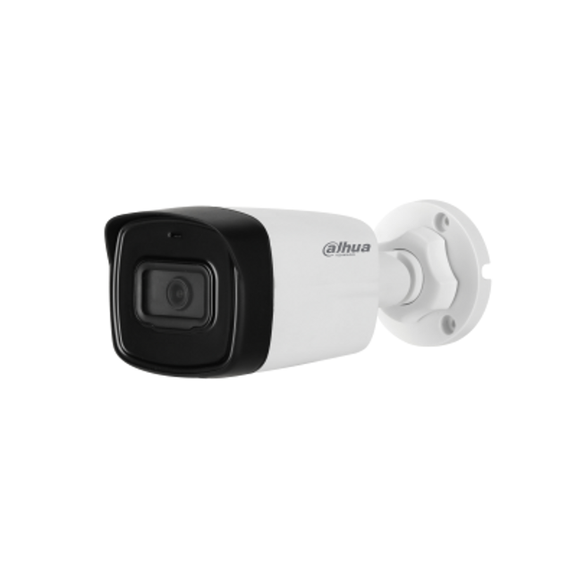 kamera sigurie Dahua DH-HAC-HFW1200TL-A 2MP HDCVI Bullet me mikrofon Full HD Smart IR IP67 Shqiperi kamera outdoor audio per DVR XVR monitorim profesional