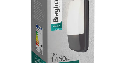 ndricues muror LED Braytron BG38-00132 15W 6500K IP65 Shqiperi ndricim outdoor dritë e bardhë per siguri dhe vizibilitet